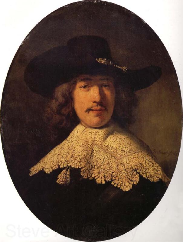REMBRANDT Harmenszoon van Rijn Young Man With a Moustache Spain oil painting art